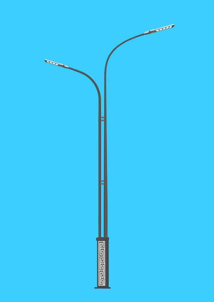 13米高低臂路灯效果图