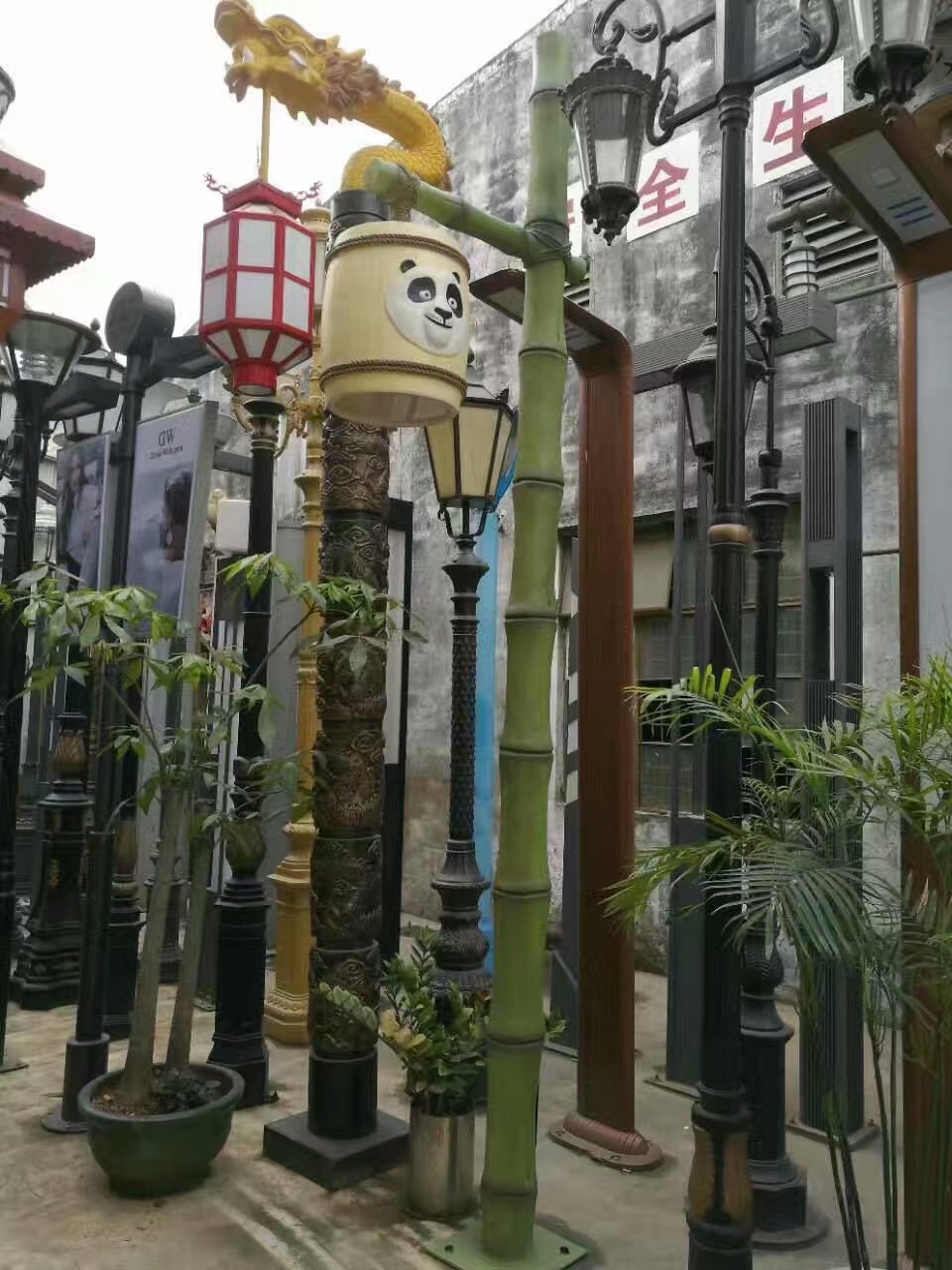 仿古文化造型路灯-竹子造型景观庭院灯【世博光电】
